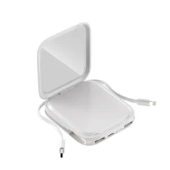 Makeup mirror power bank fast charging 22.510000 mAh self-contained cable mobile power supply