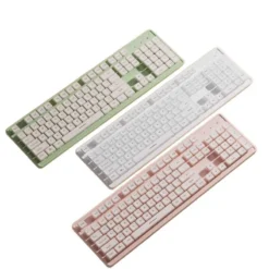 Chocolate Mute Keyboard Wireless Wired Mouse Set Typing Laptop Desktop Computer Office Universal Girls
