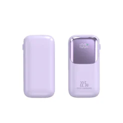 22.5W super fast power bank with its own cable portable 10000 mAh mobile power supply