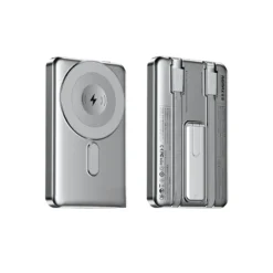 10000 mAh magnetic wireless power bank with its own cable, power bank magnetic mobile power