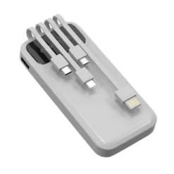 3C comes with a four-wire power bank 10,000 mAh convenient mobile power bank mobile phone power bank