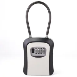 Wire rope combination lock key box Installation-free soft cable wall cat eye anti-theft hanging key password box